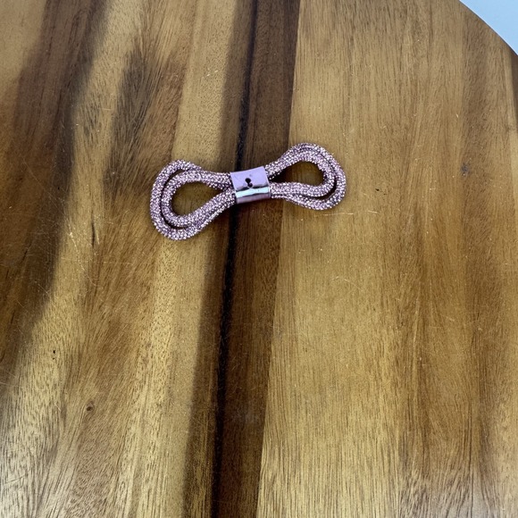 Womens Mach & Mach Double Bow Pink Rhinestone Clear Platform Pumps Size 38.5 AUC - Picture 10 of 12